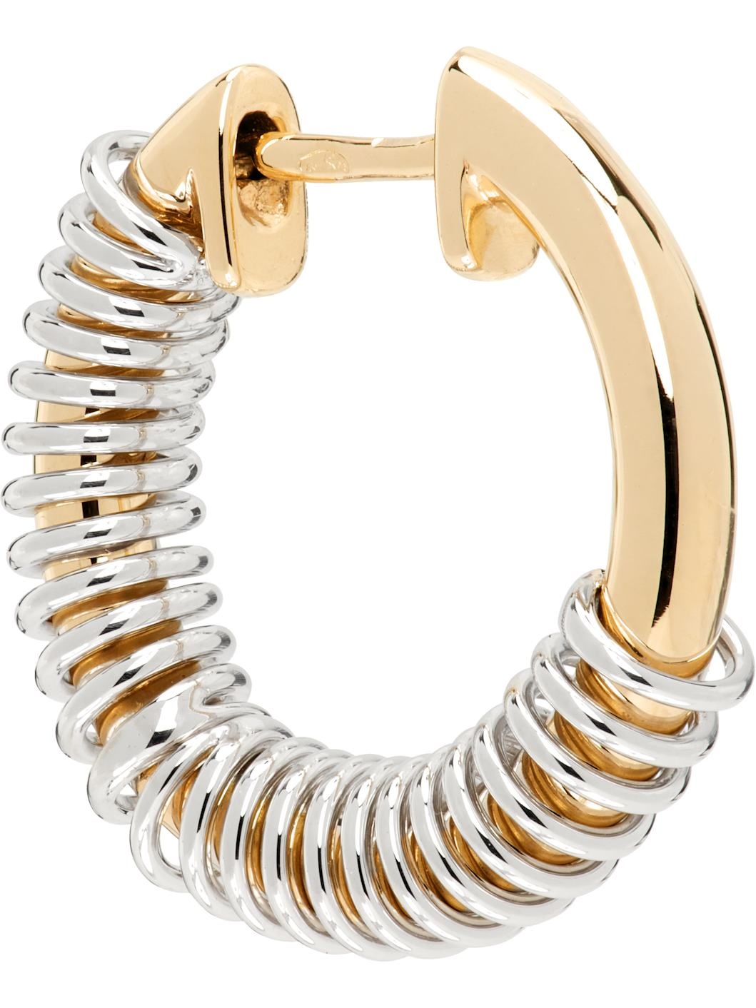 Gold & White Gold Versus Small Single Earring - 2