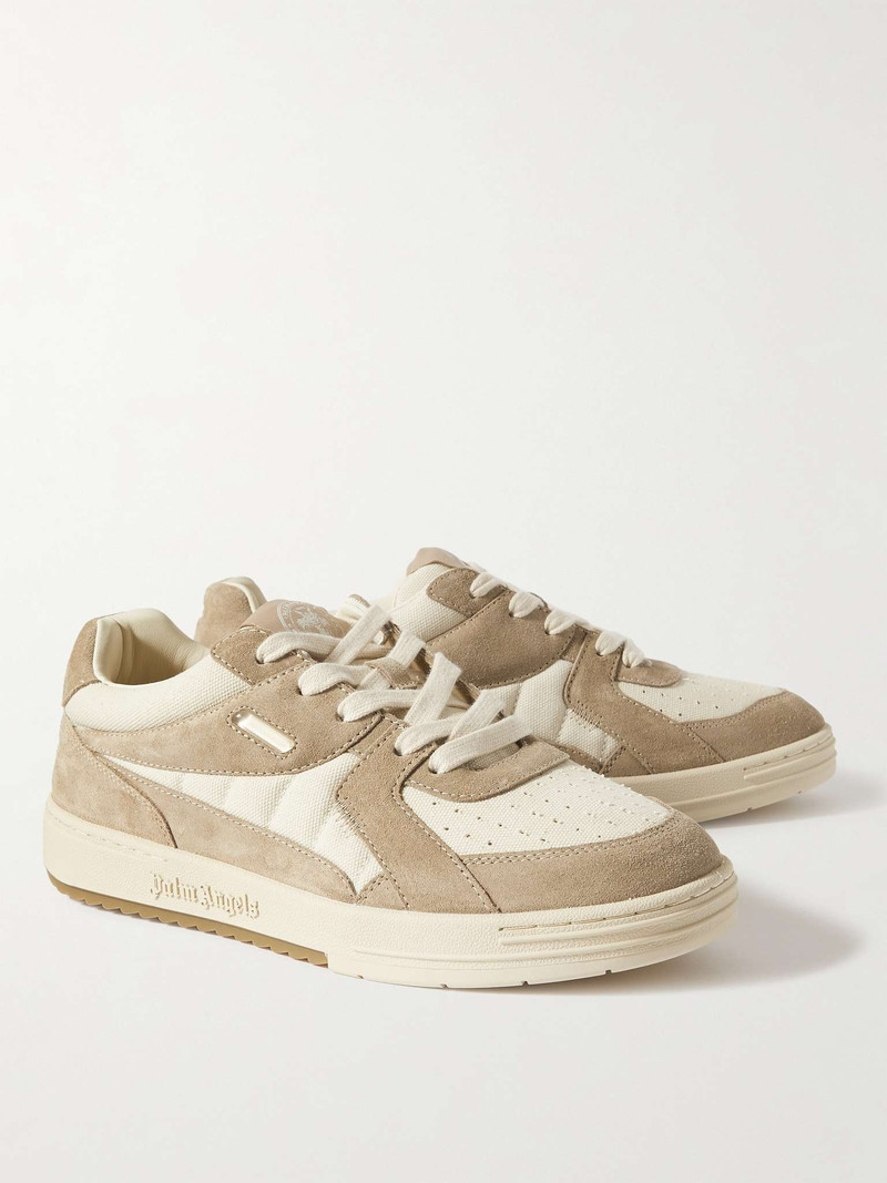 Palm University Suede-Trimmed Canvas Sneakers 4