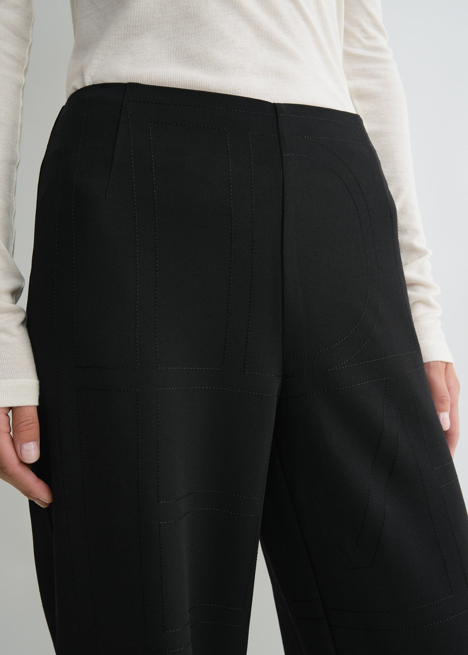 Monogram cady trousers black - 6
