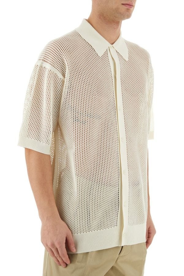 Prada Prada Man White Silk Blend Shirt | luosophy | REVERSIBLE