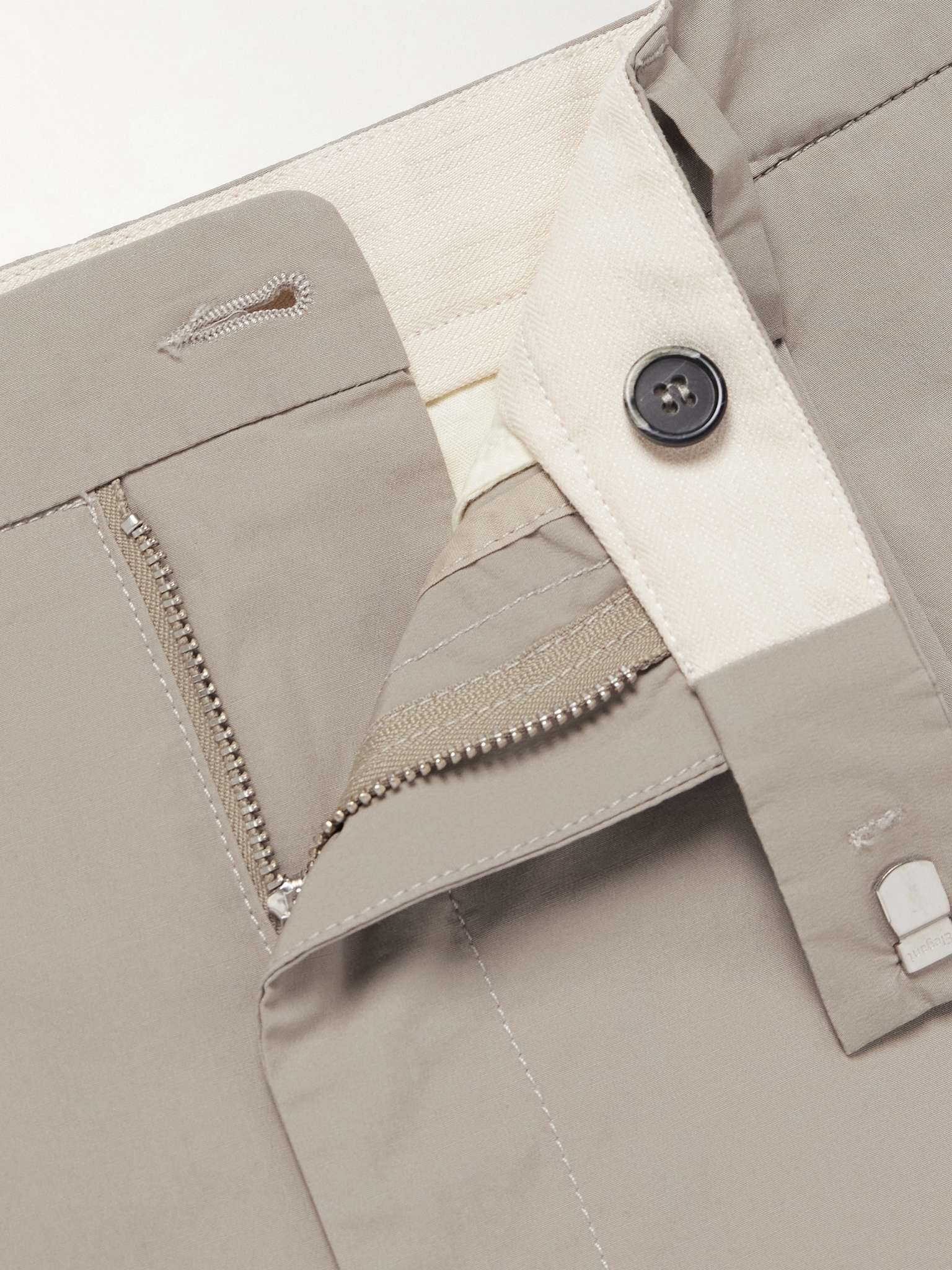 Masco Straight-Leg Pleated Cotton-Blend Trousers - 6