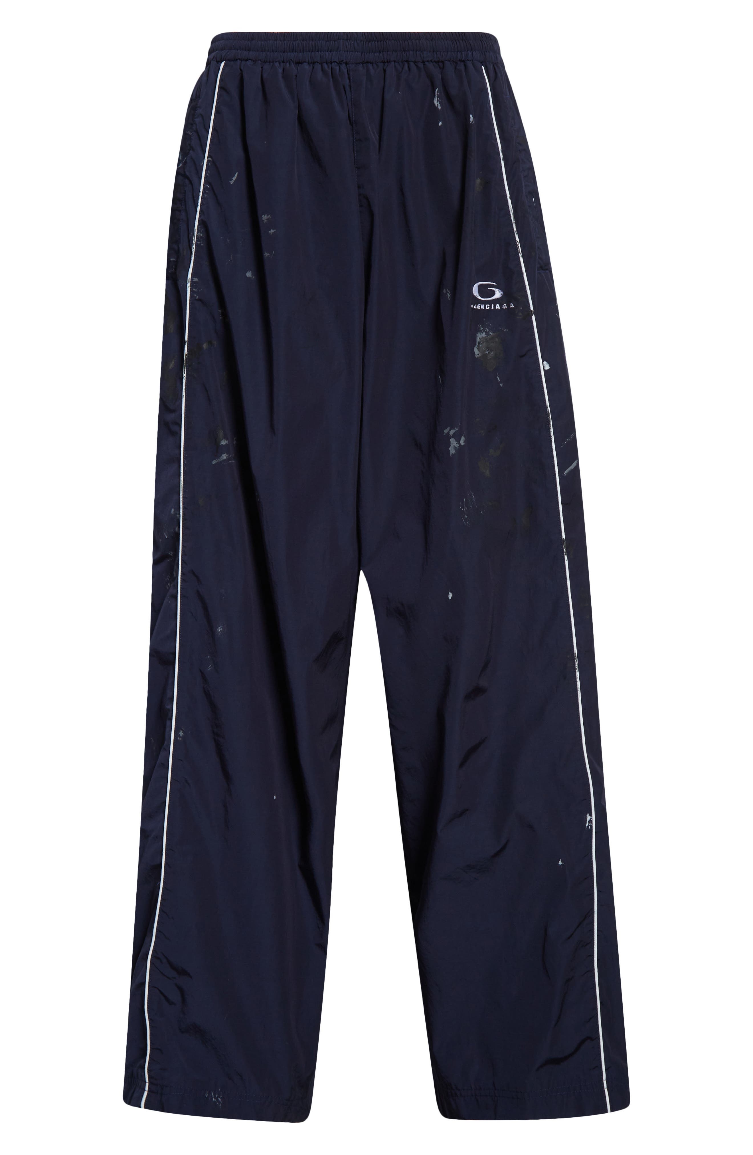 Balenciaga Paint Splatter Track Pants in 4140 Marine Blue at Nordstrom - 5