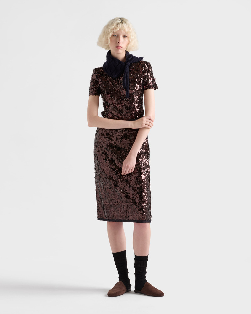 Prada Embroidered sequin top outlook