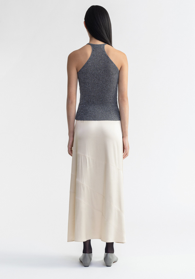 GALINA Sparkly ribbed halterneck top 4
