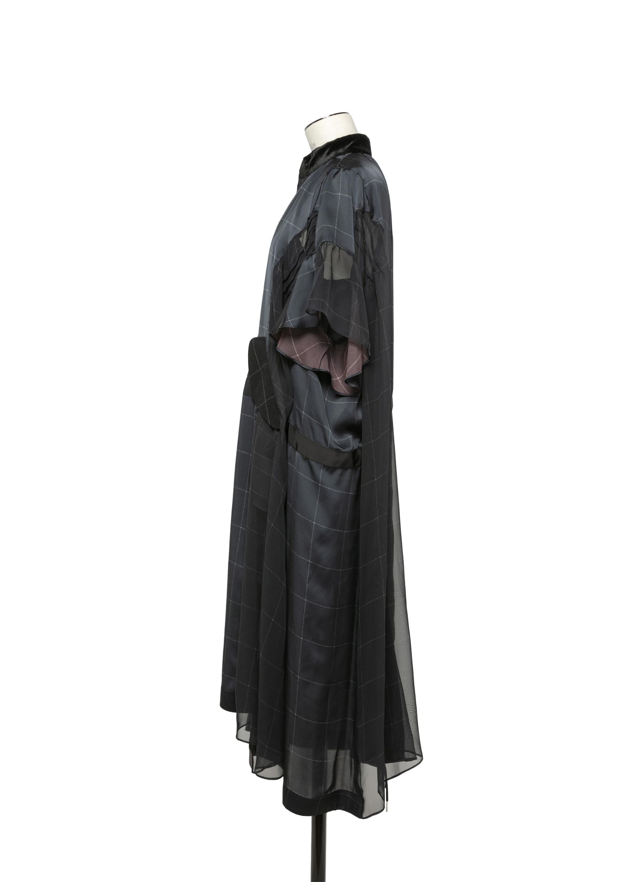 国内より1WEEK【sacai】Windowpane Dress Shop Sacai Windowpane Check Drawcord Midi-Dress | Saks Fifth
