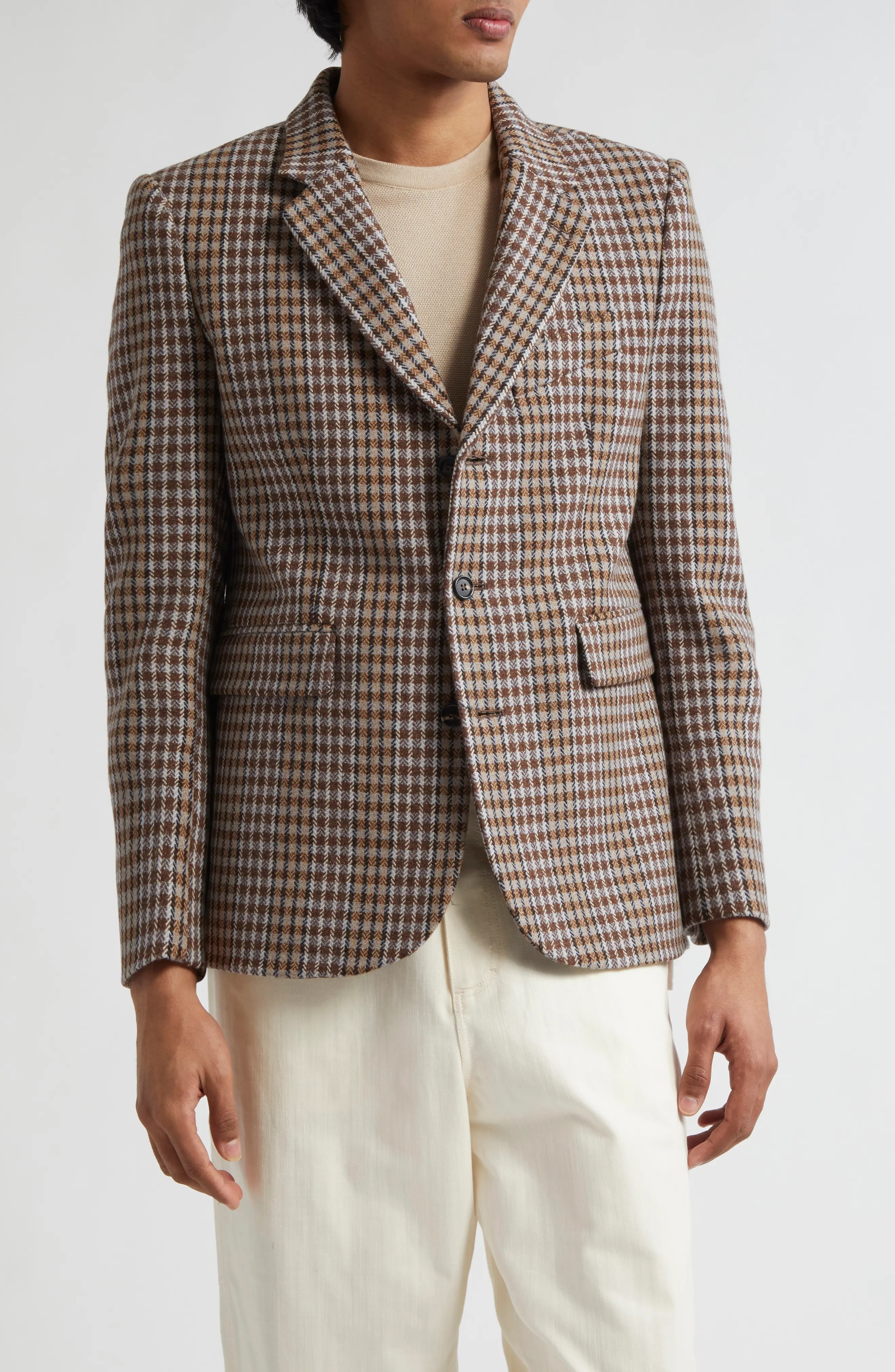 Marston Check Merino Wool Tweed Suit Jacket - 1