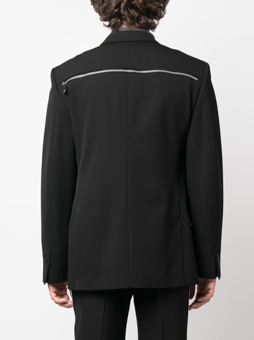 virgin wool double-breasted blazer - 4