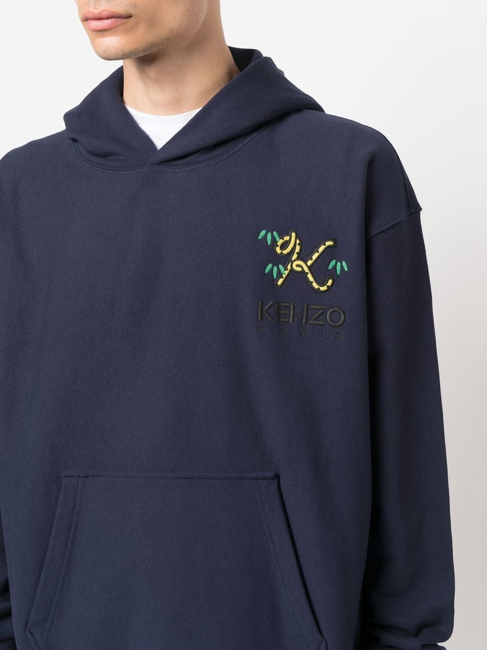 logo embroidered hoodie - 5