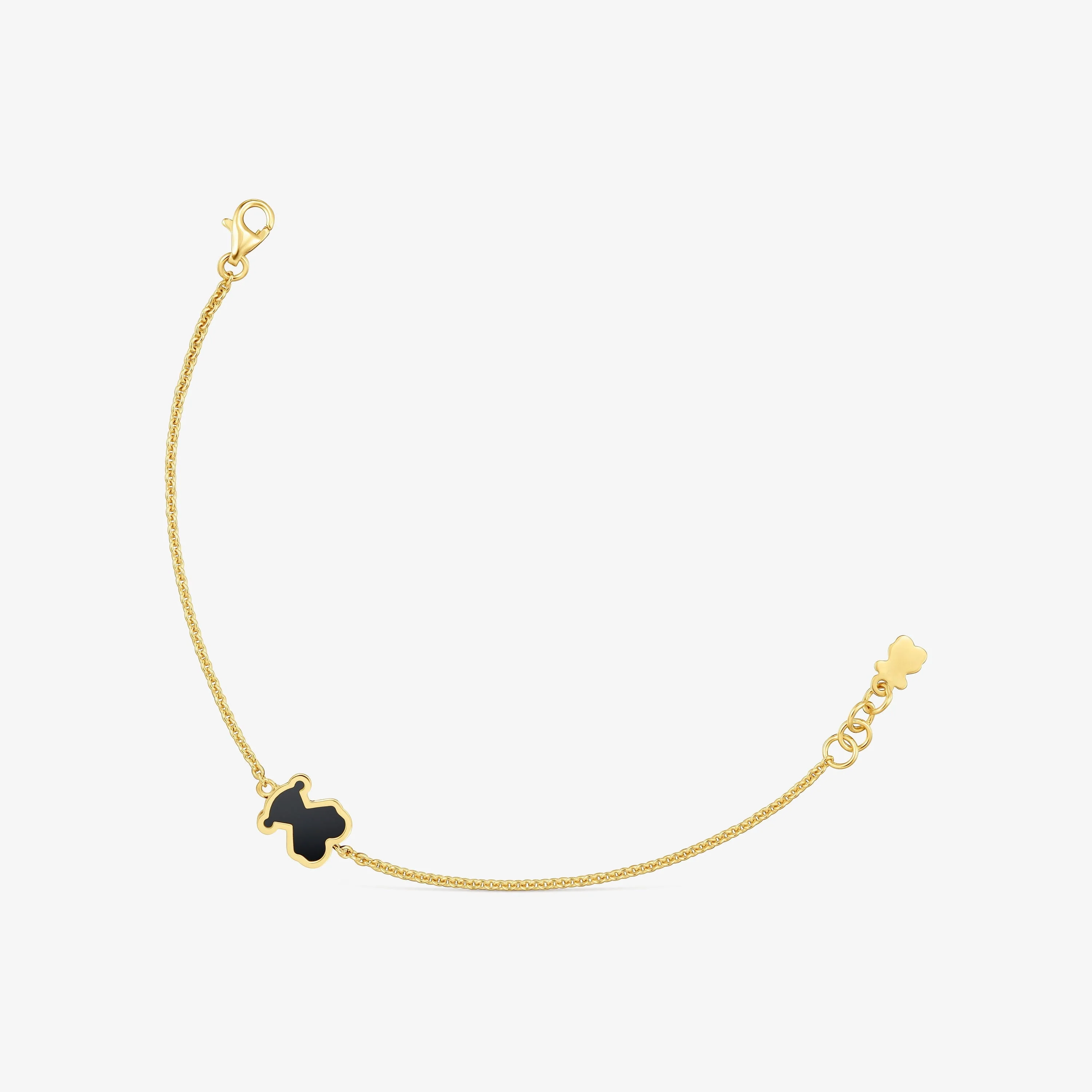 Bracelet with 18K gold vermeil and black acrylic glass Galaxy - 1