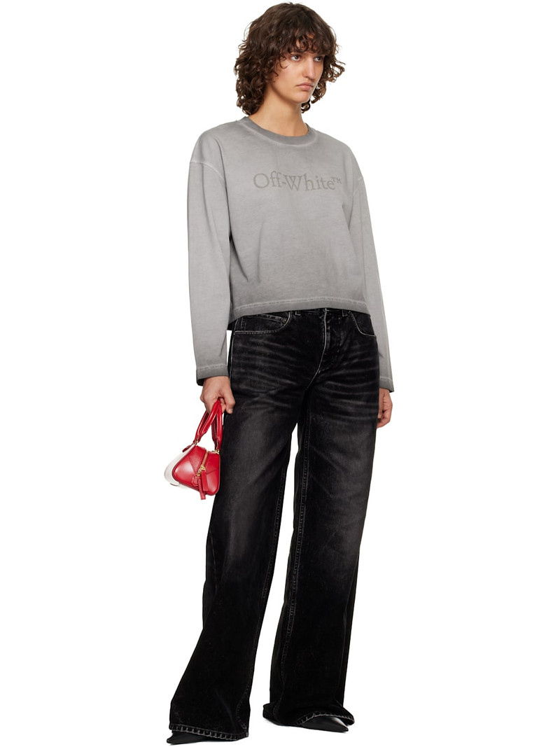 Off-White Gray Laundry Long Sleeve T-shirt outlook