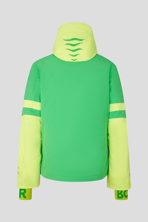 Fedor Ski jacket in Green/Neon yellow - 3