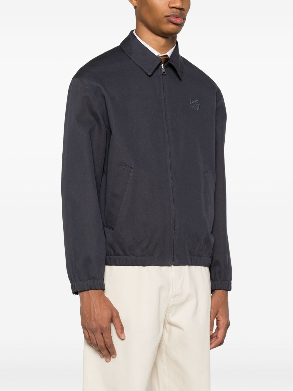 zip-up elasticated bomber jacket - 3