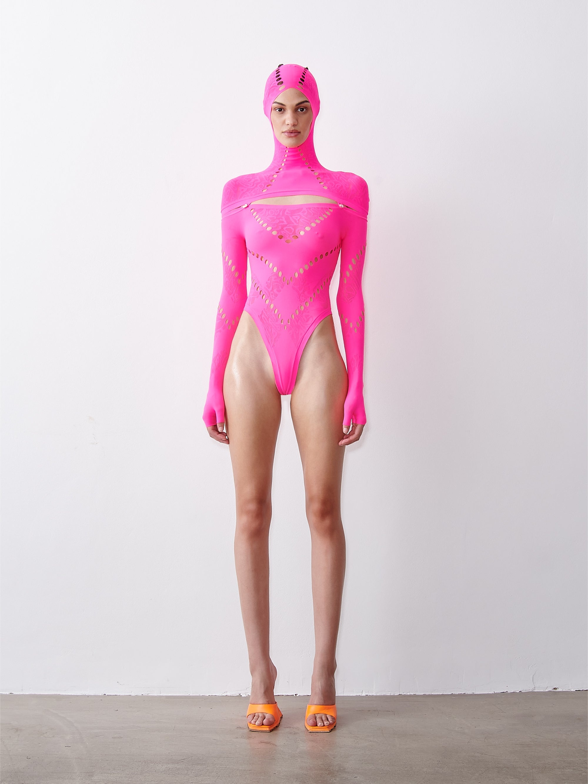 PEARL BODYSUIT SHOCKING PINK - 2