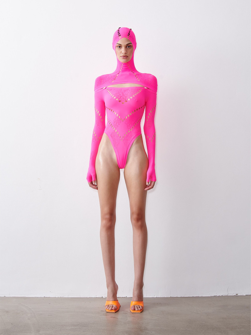 POSTER GIRL PEARL BODYSUIT SHOCKING PINK outlook