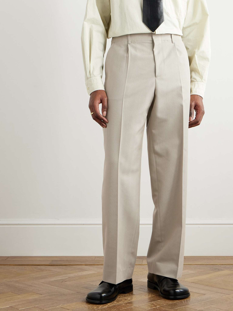 Borrowed Straight-Leg Pleated Woven Chinos 4