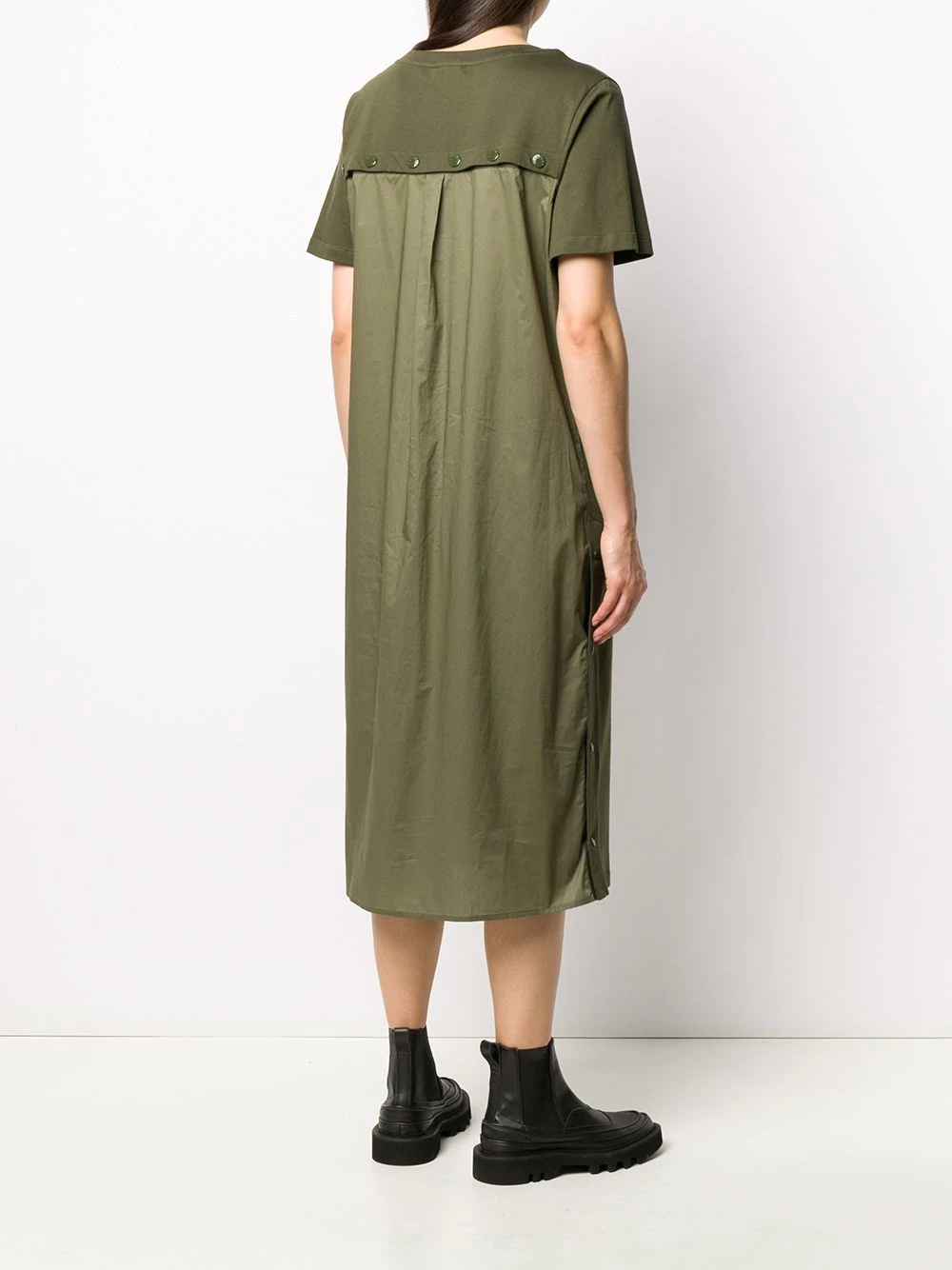 logo patch T-shirt dress - 4