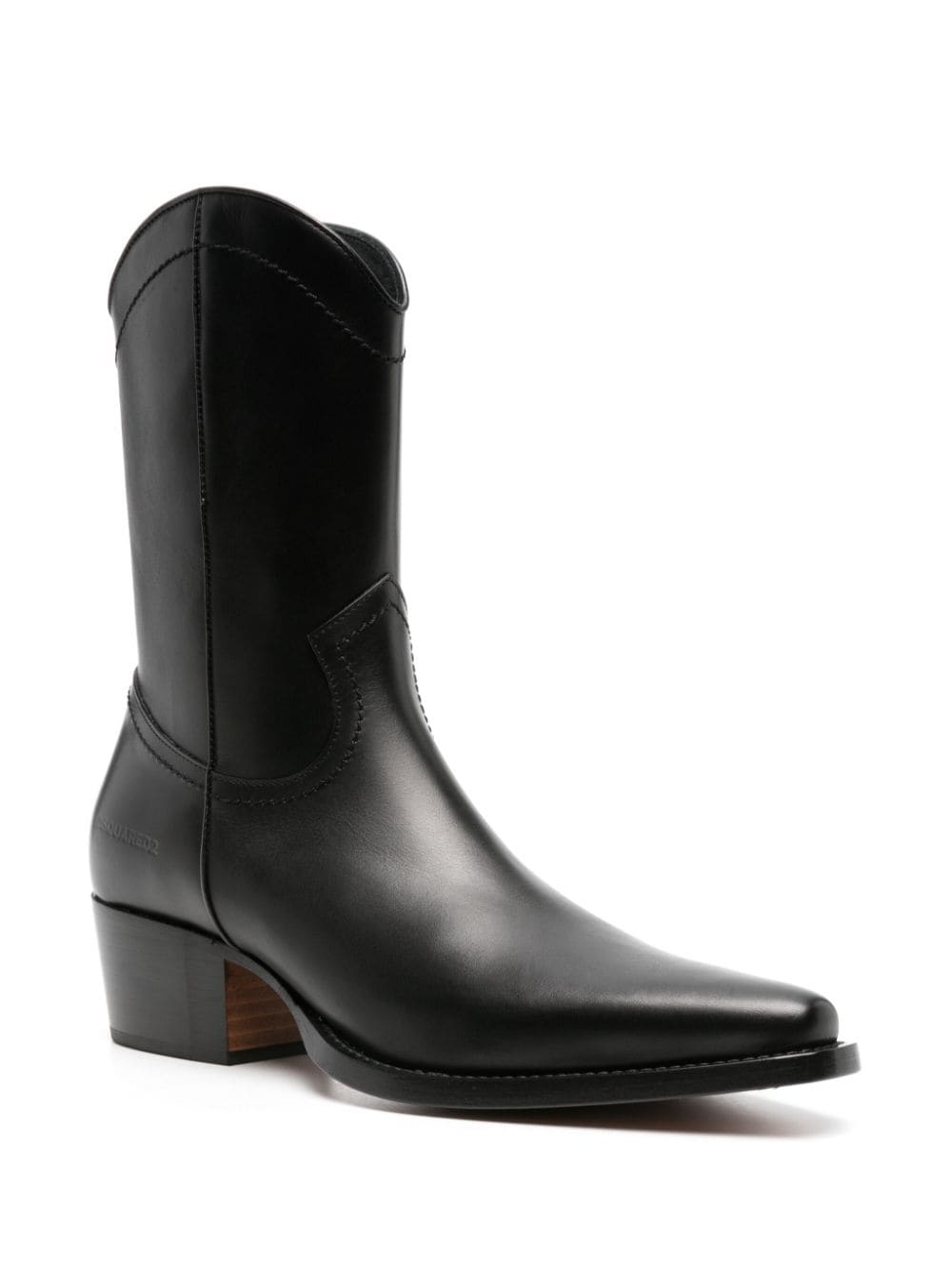 Western leather ankle boots - 2