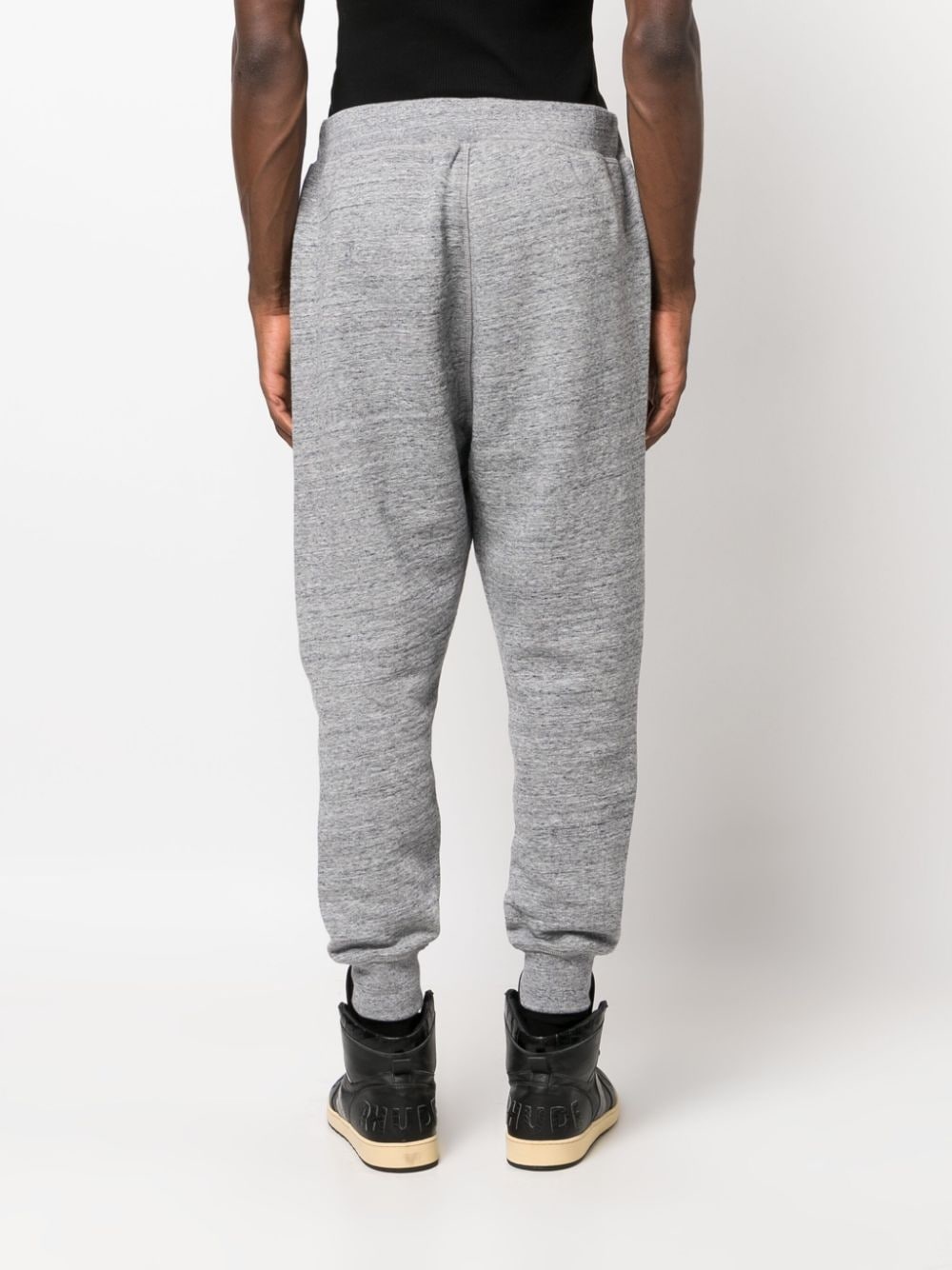 logo-print cotton track pants - 4