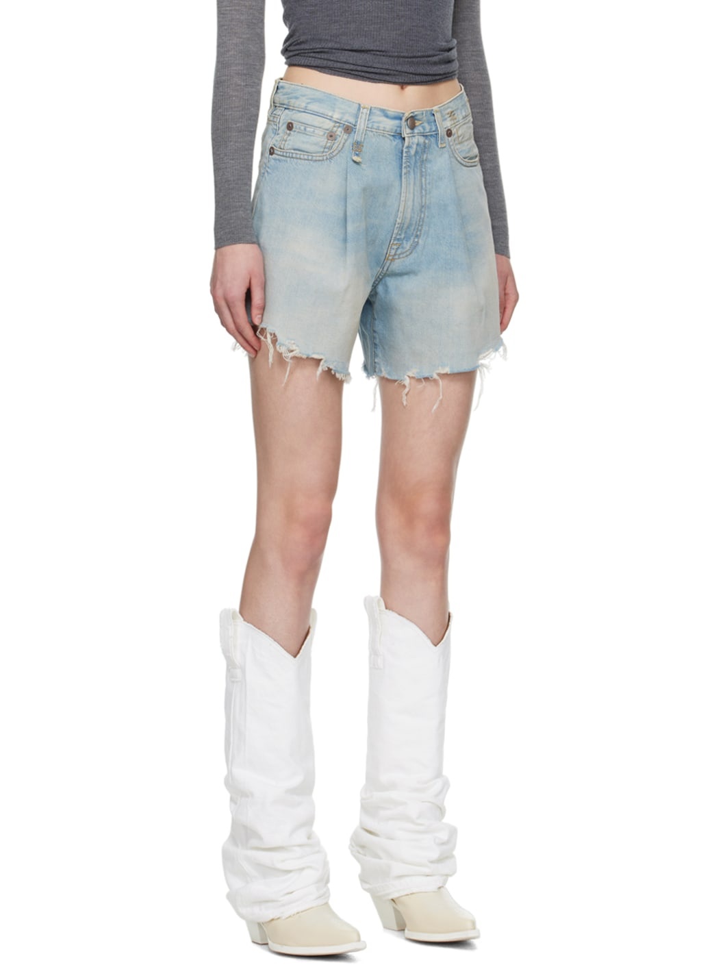 SSENSE Exclusive Blue Damon Denim Shorts - 2