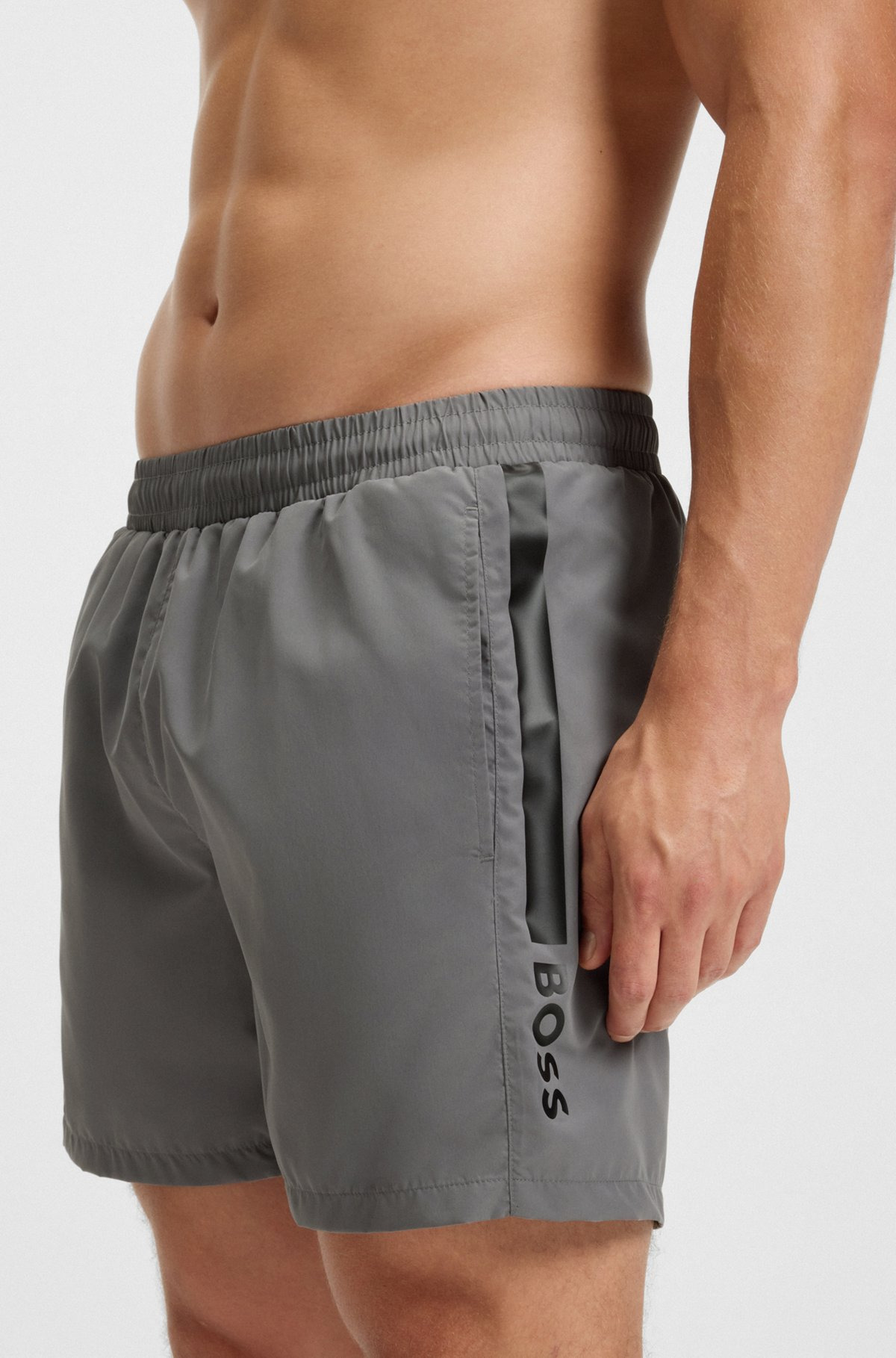 SWIM SHORTS WITH STRIPE AND LOGO - 3
