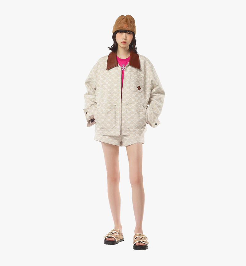 MCM Lauretos Jacket in Denim Jacquard outlook