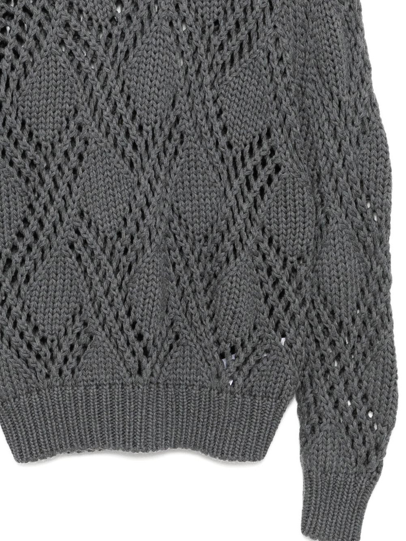 lace-trimmed wool jumper 3