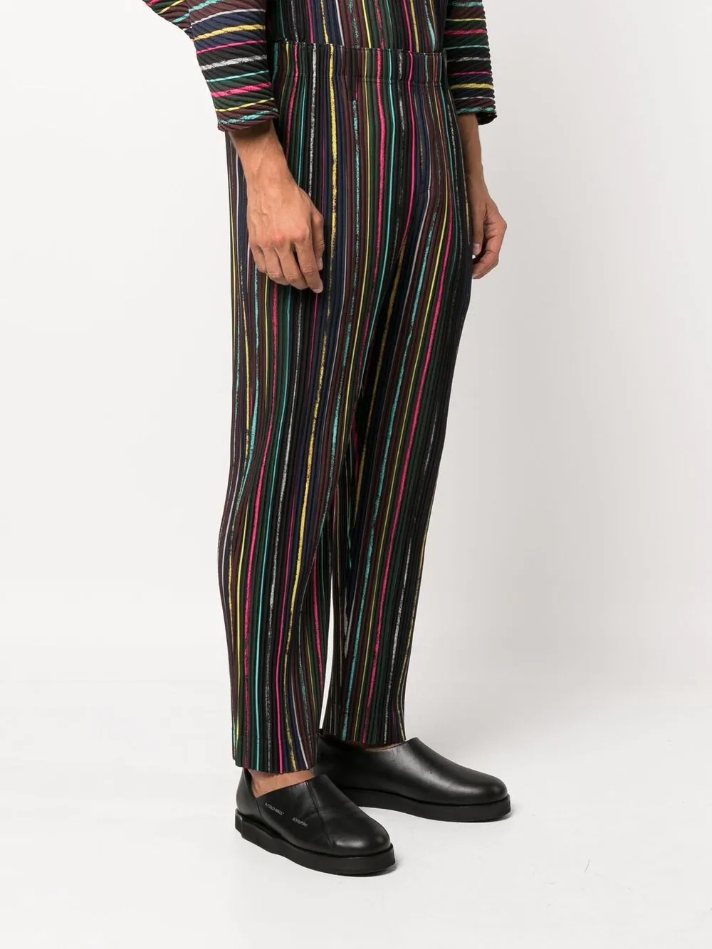 straight-leg plissé trousers - 3