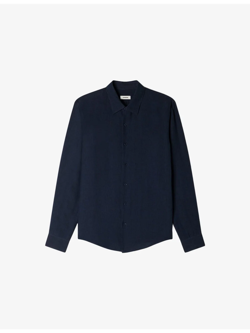 Relaxed-Fit Long-Sleeve Linen Shirt - 1