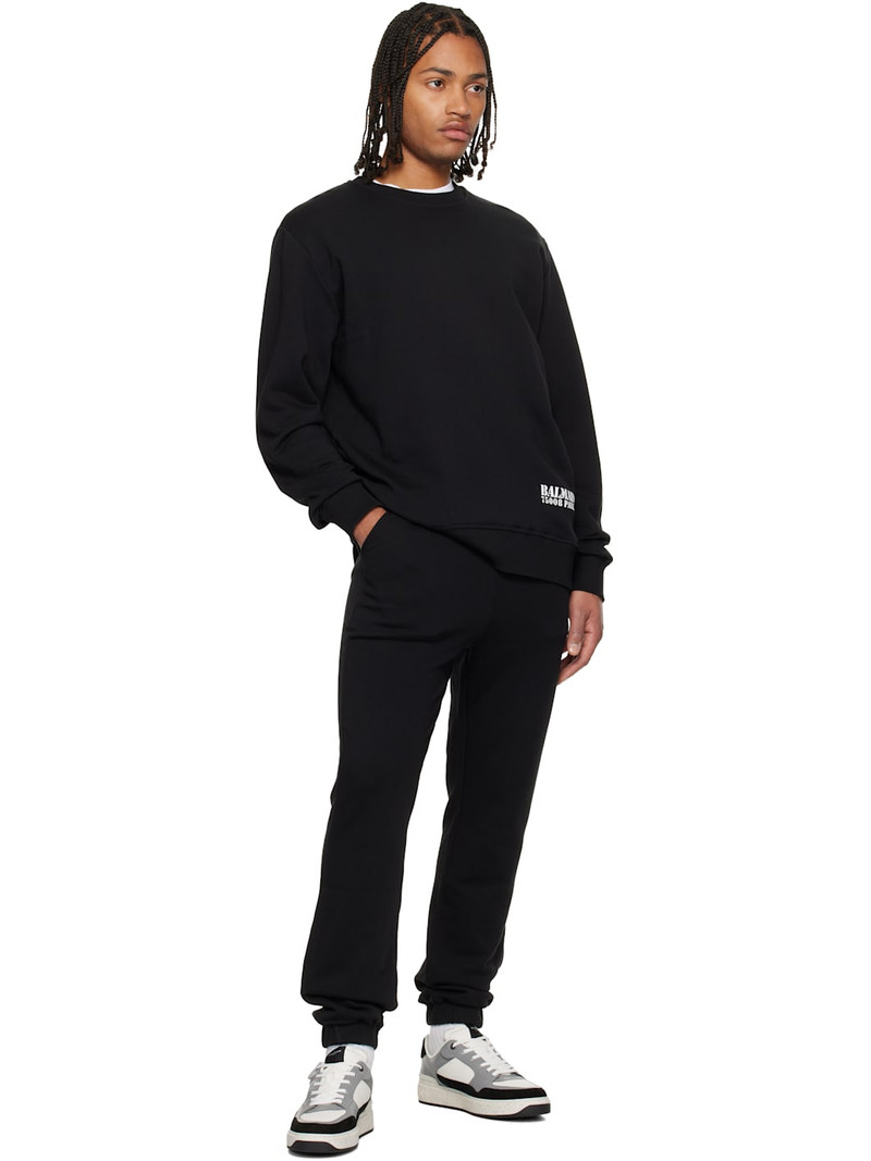 Balmain Black Small 'Balmain' Stamp Sweatpants outlook