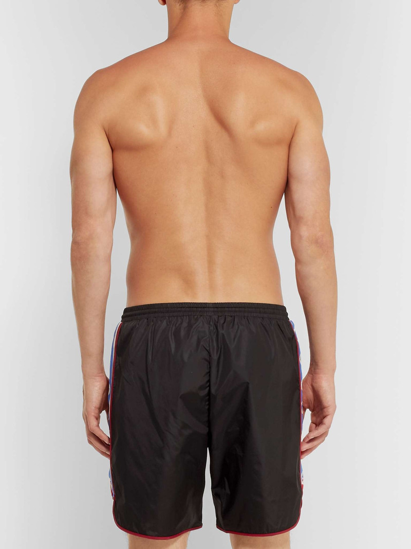 Slim-Fit Mid-Length Logo Webbing-Trimmed Swim Shorts 3