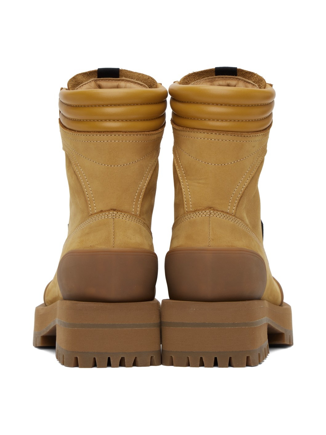 Tan Paneled Ankle Boots - 2