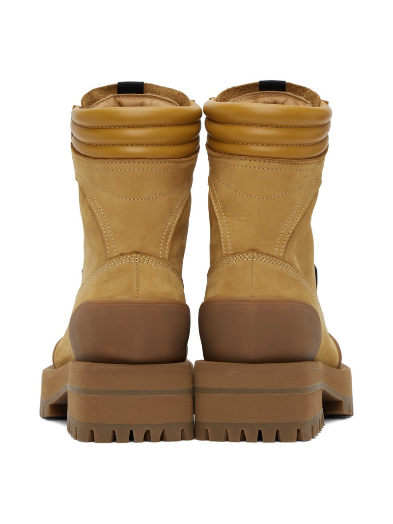 Tan Paneled Ankle Boots 2