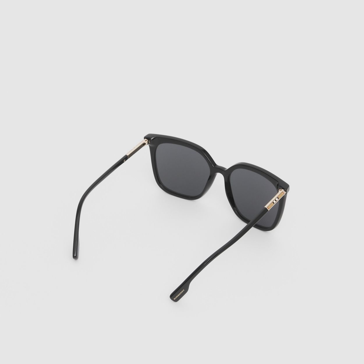 Icon Stripe Detail Oversized Square Frame Sunglasses - 5