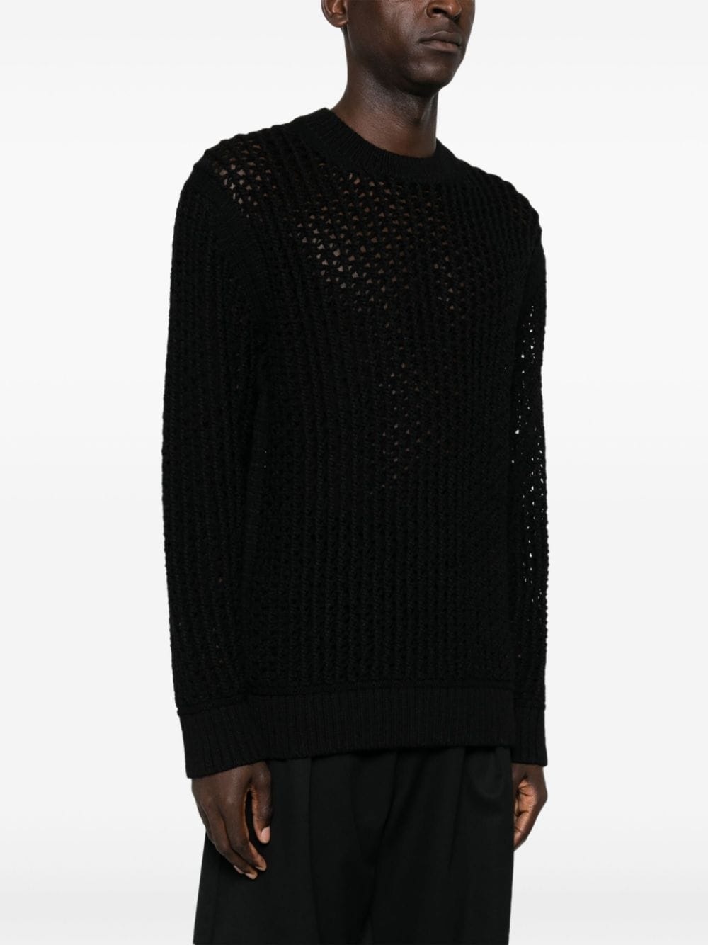 open-knit sweater - 3