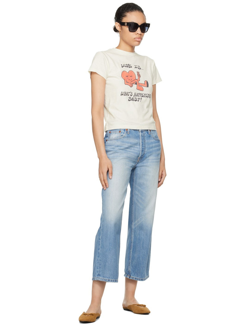 RE/DONE Blue Coated Jeans outlook