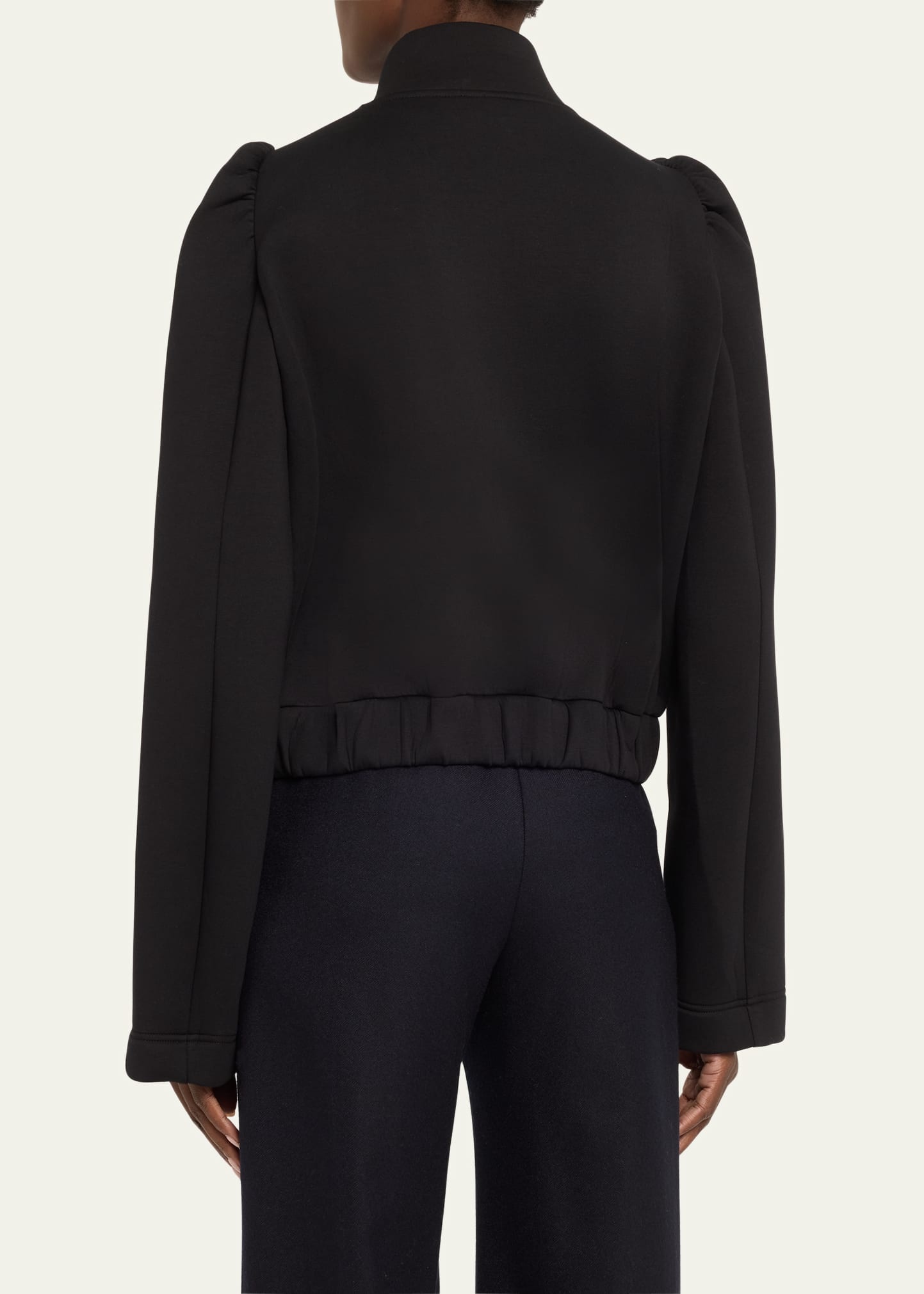 Huras Zip-Up Jacket with Elastic Hem - 3