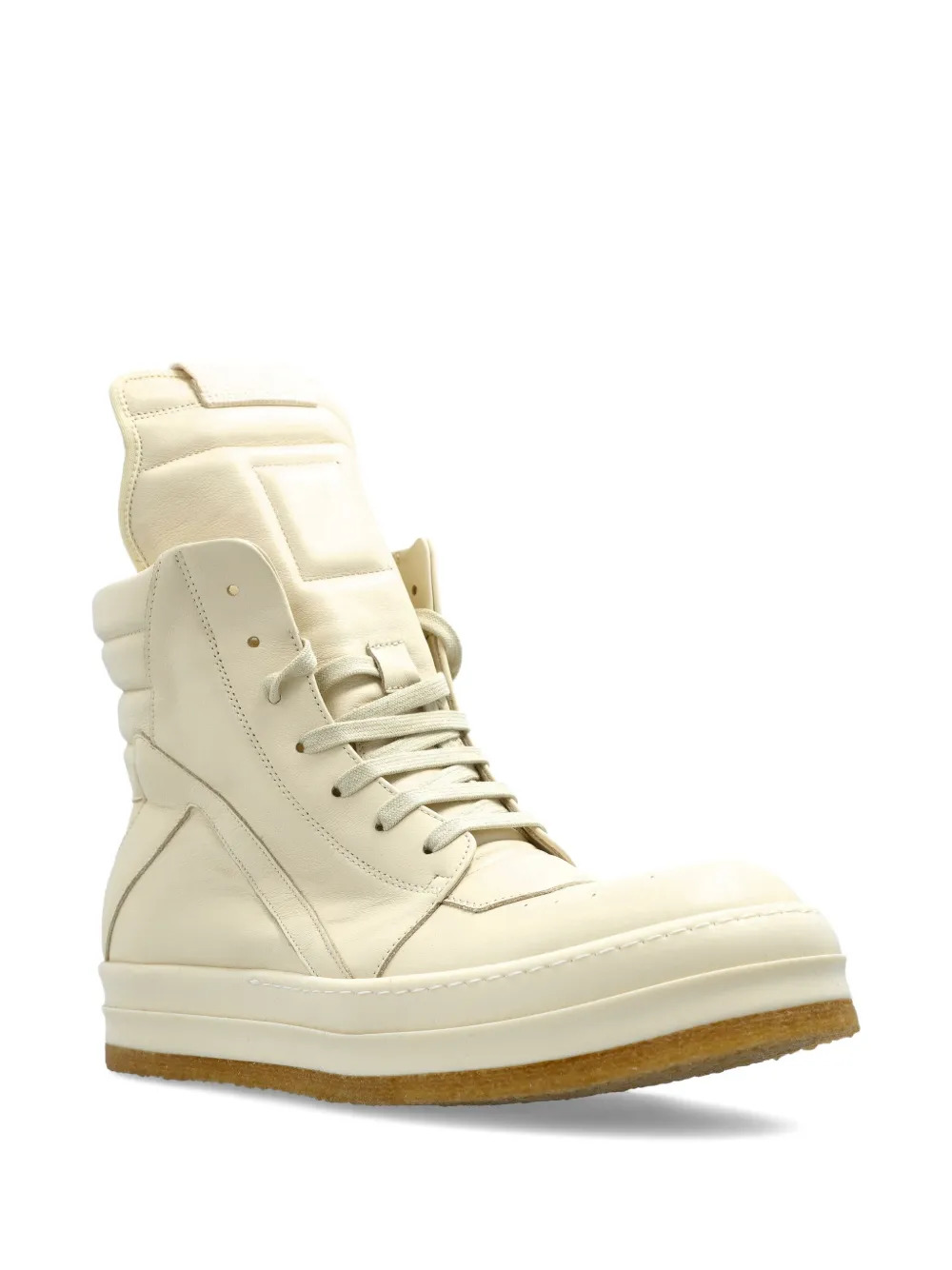 RICK OWENS - Men Leather Creep Geobaskets - 2