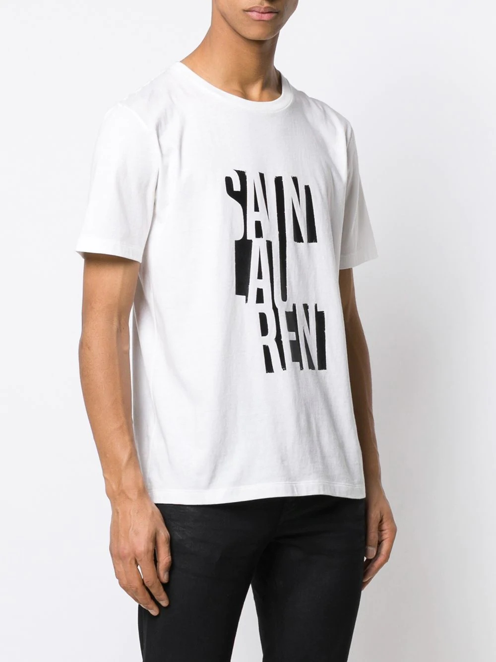 deconstructed logo print T-shirt - 3