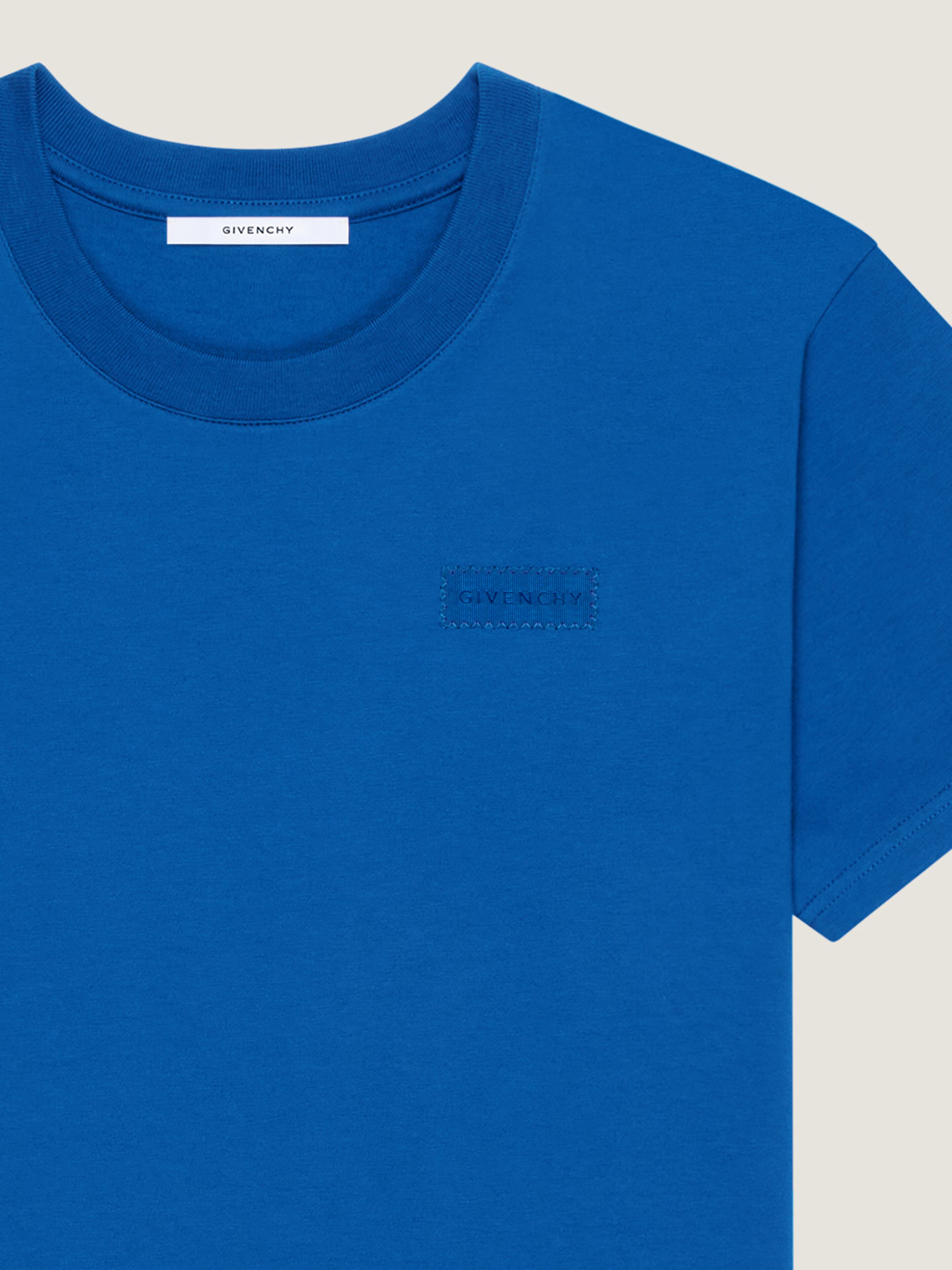 T-SHIRT IN COTTON WITH GIVENCHY PATCH - 3