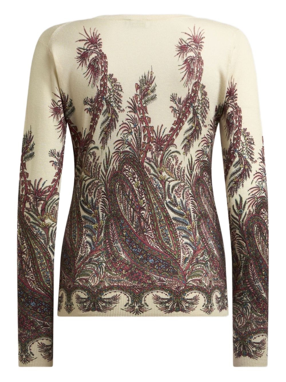 paisley-print v-neck sweater - 2