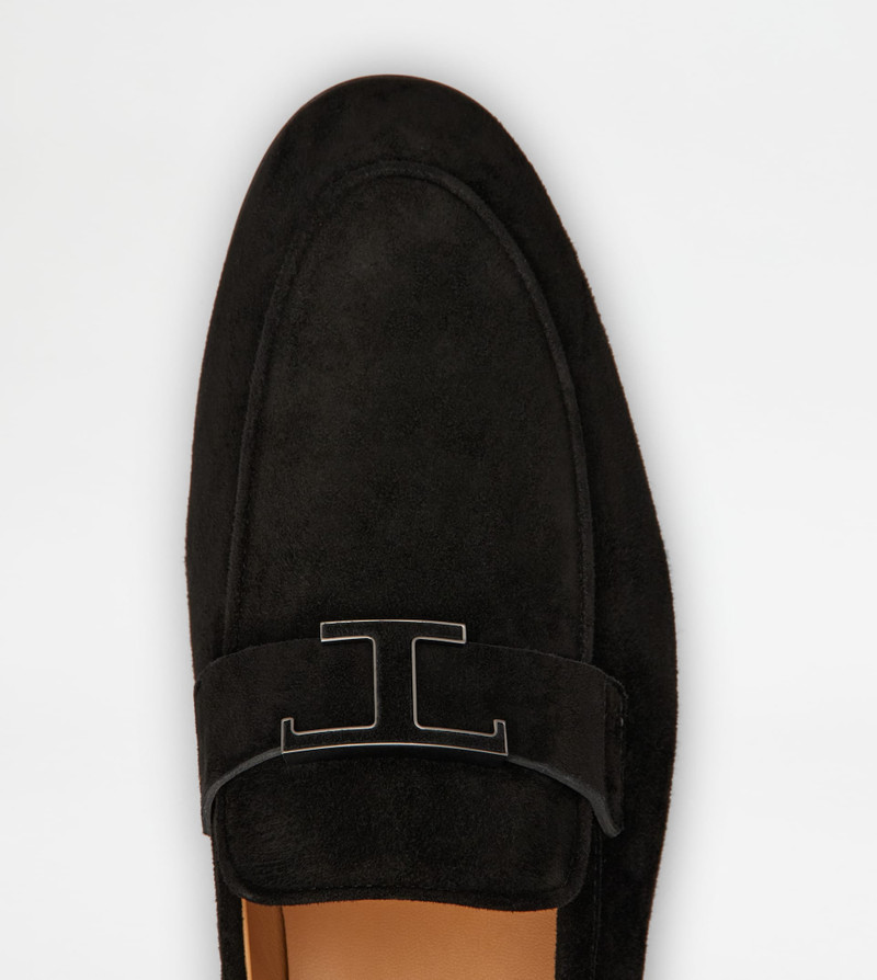 T TIMELESS LOAFERS IN PASHMY SUEDE - BLACK 5