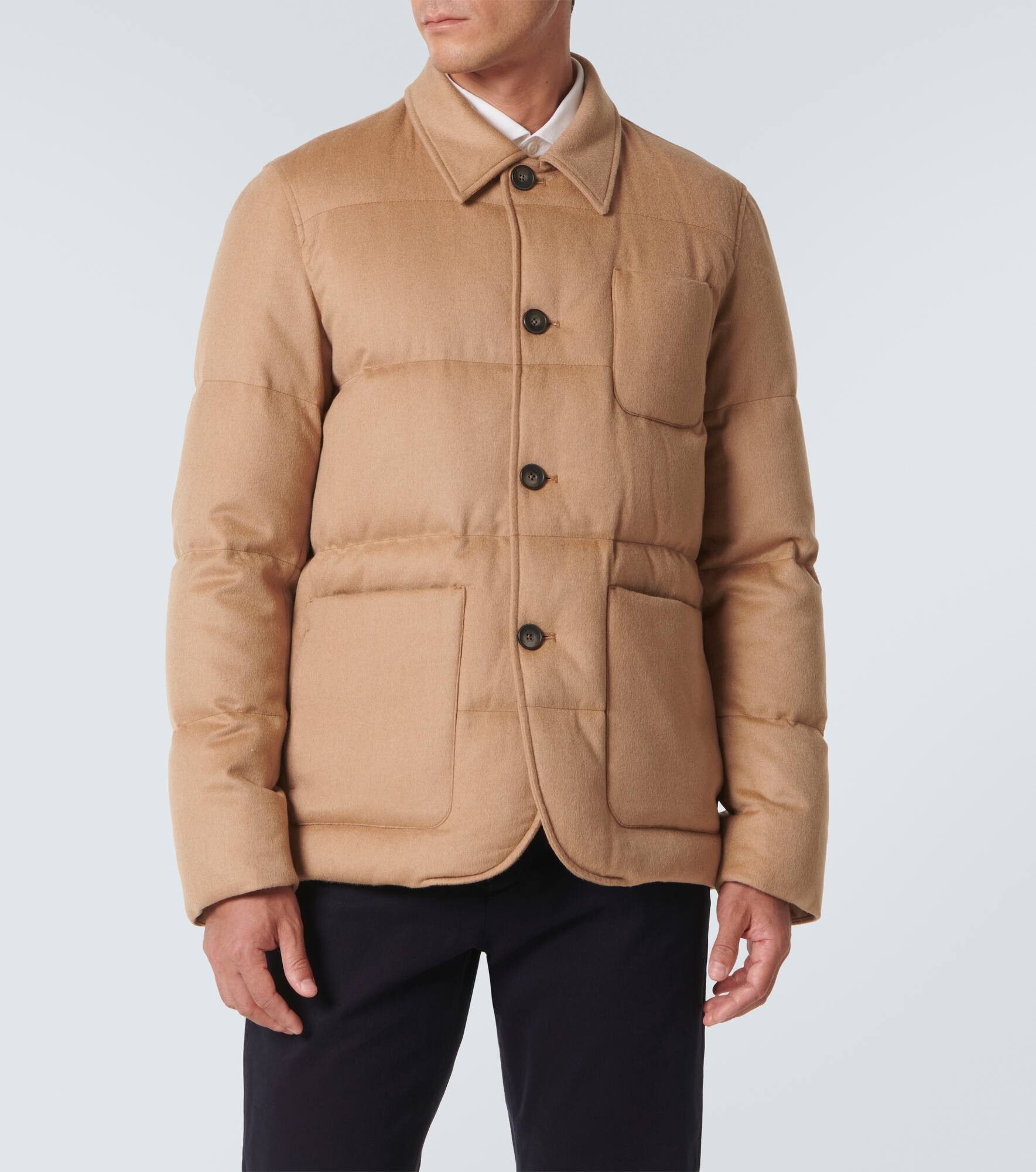 Camel hair down jacket - 3