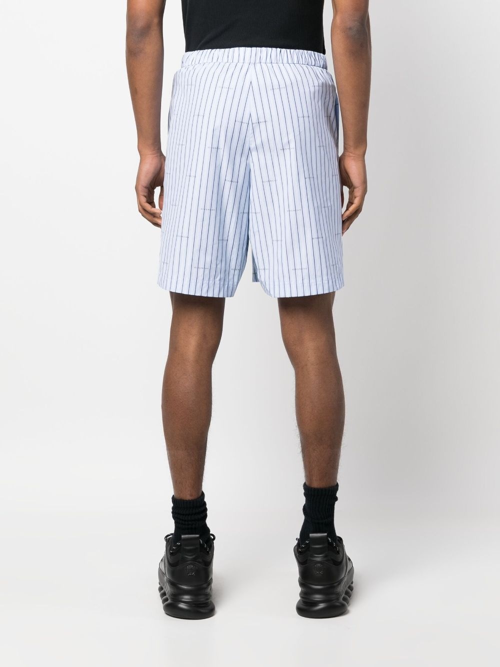 logo-detail striped shorts - 4