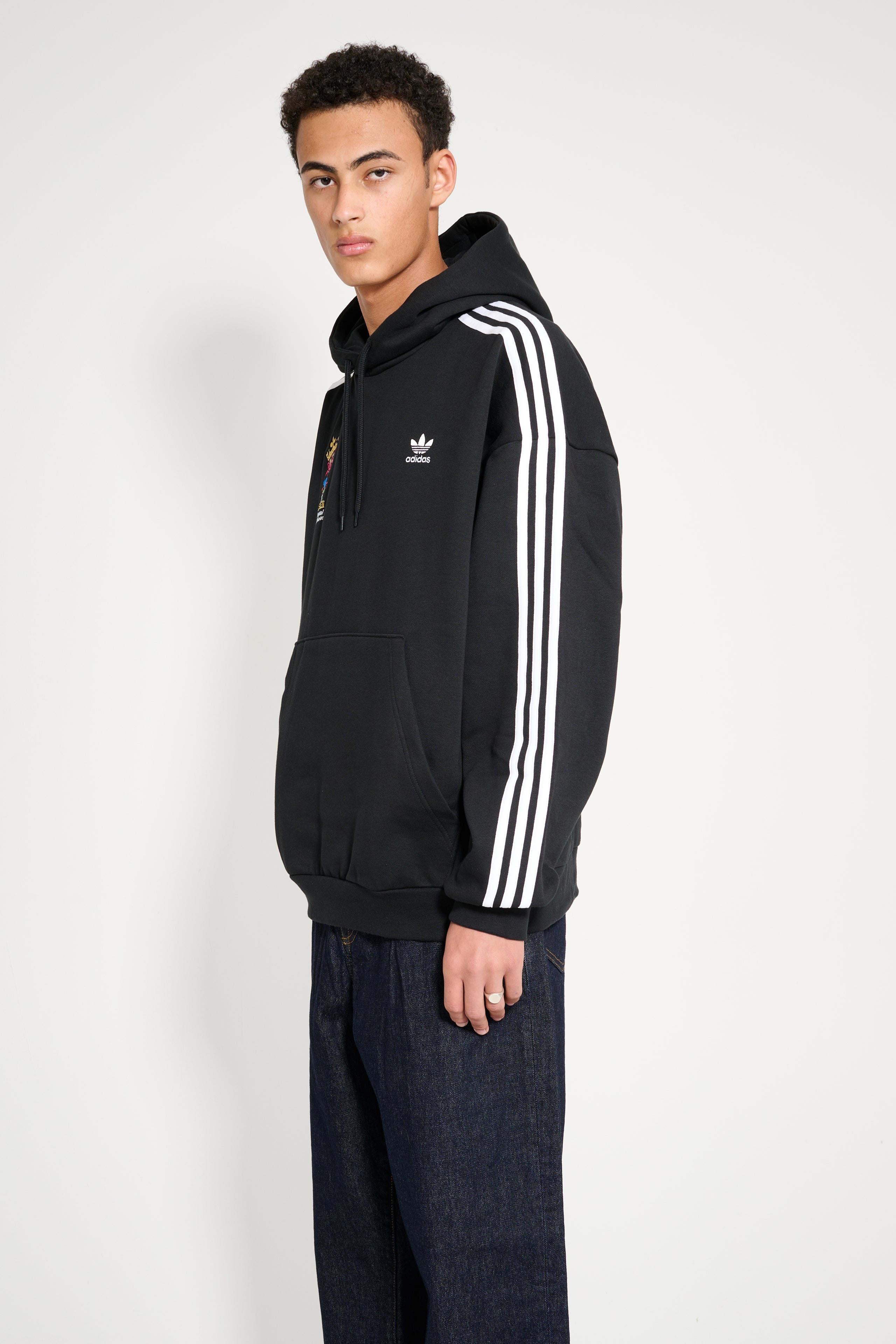 ADIDAS X TRÈS BIEN X MENTAL ATHLETIC ADICOLOR BAGGY FIT HOODIE BLACK - 3