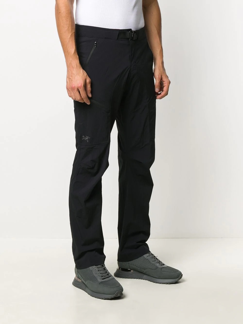 zip detail trousers - 3