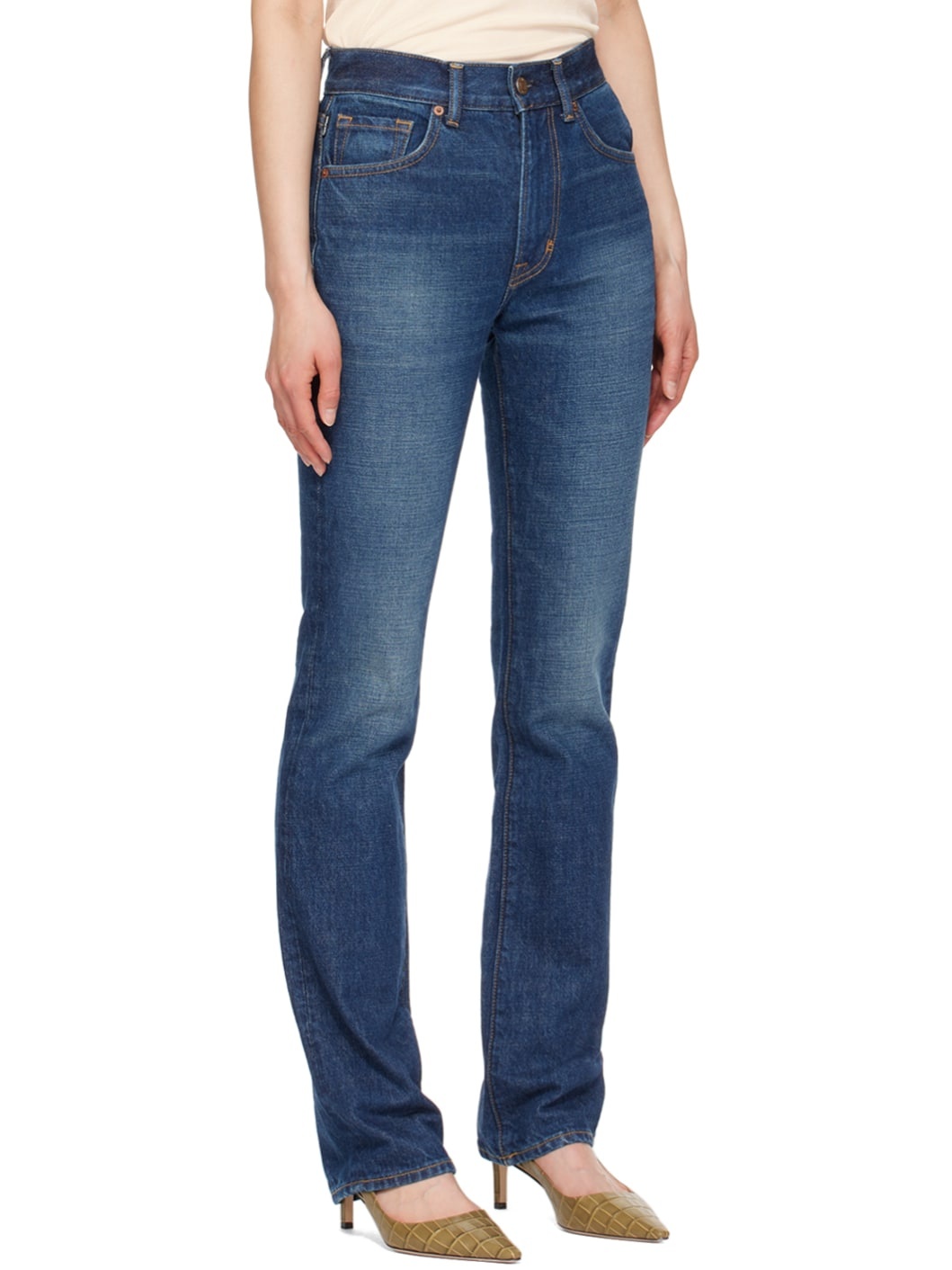 Blue Stonewashed Jeans - 2