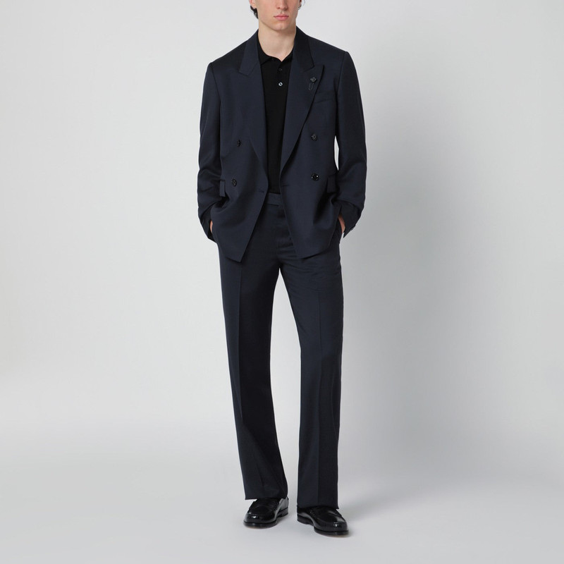 LARDINI Blue wool trousers outlook