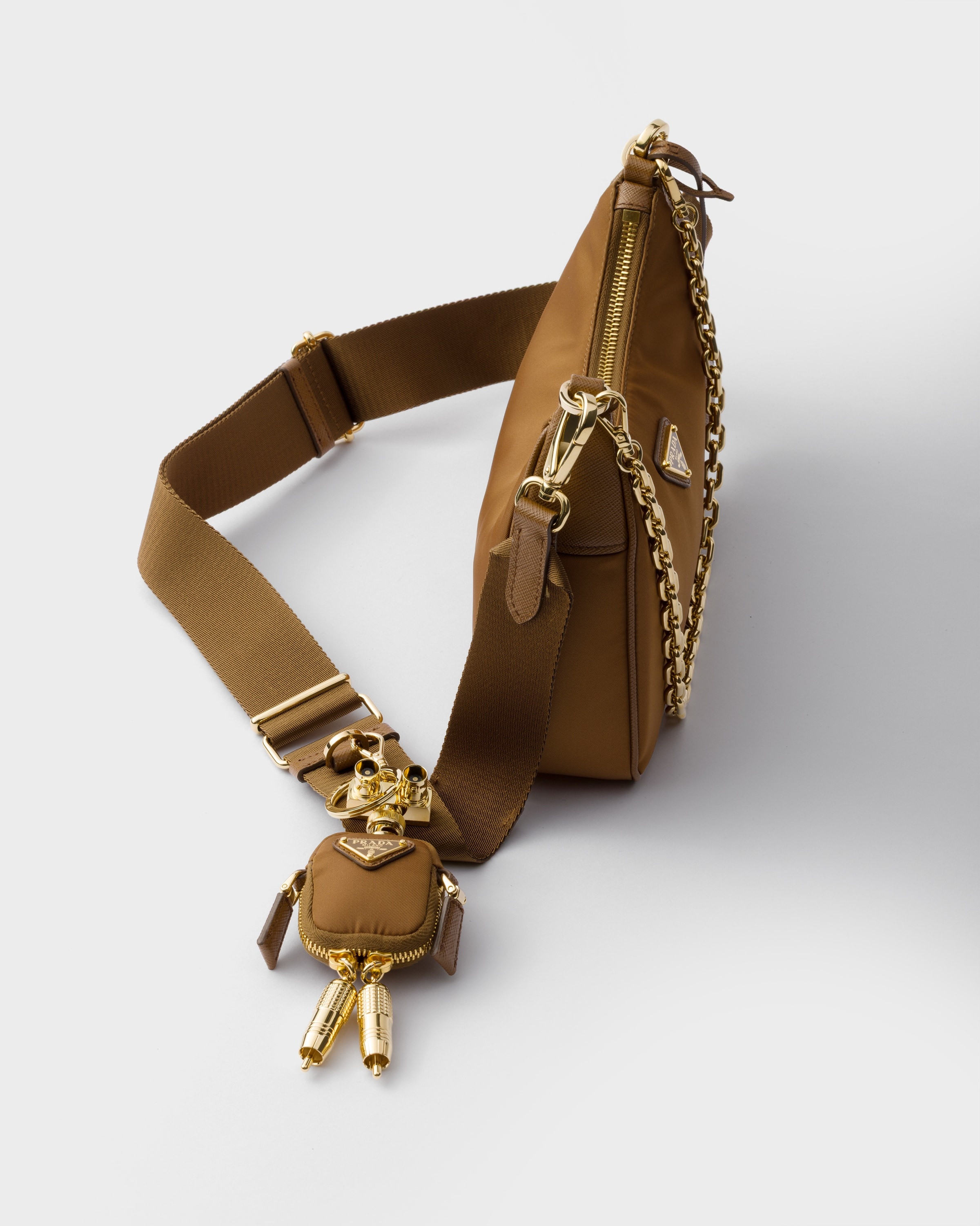 Prada Re-Edition 2005 Re-Nylon and Saffiano leather bag with charm - 5