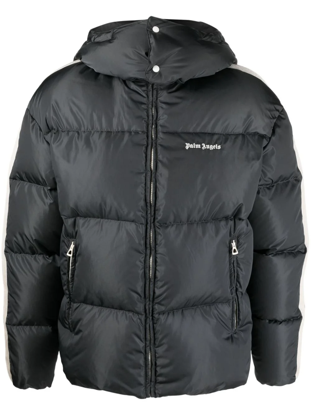 logo-print puffer jacket - 1