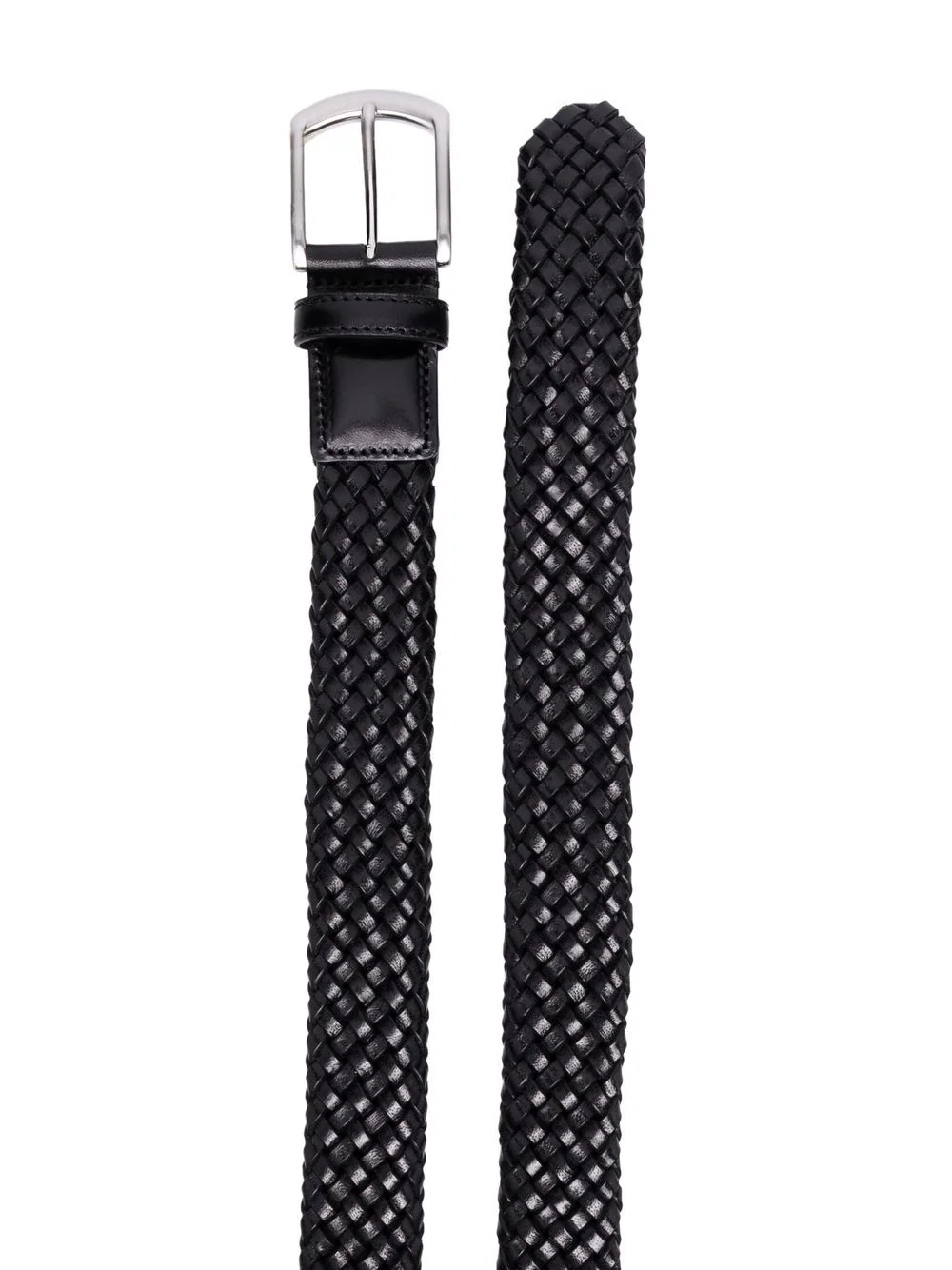 woven leather belt - 2